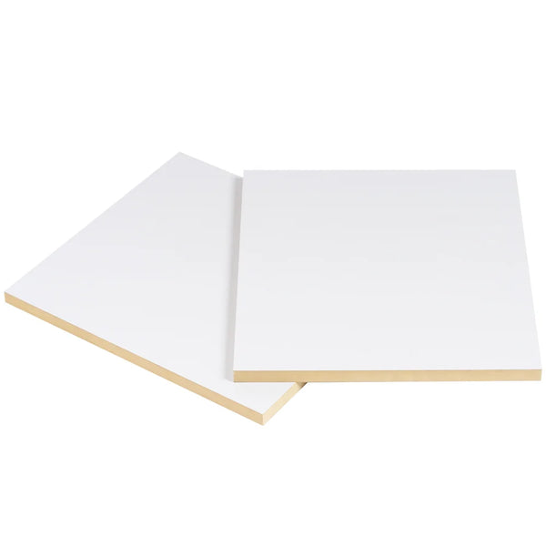 Open notebook with white pages on a white background|card