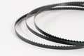 Close-up of three metal bands on a white background｜card