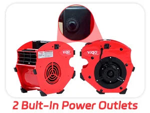 Red electrical outlets with 'viqo' branding on a white background｜mobile