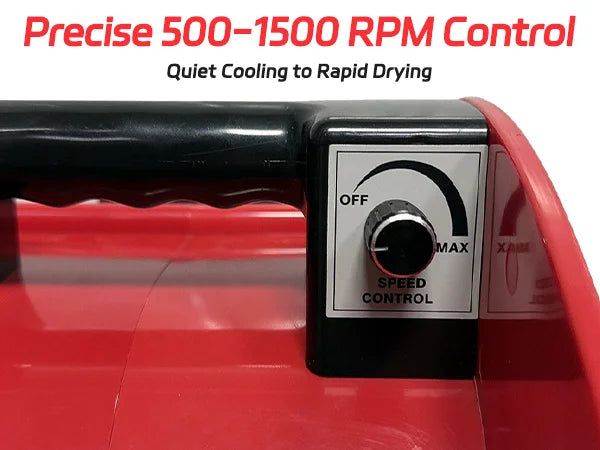 Control panel with RPM control on a red background｜mobile