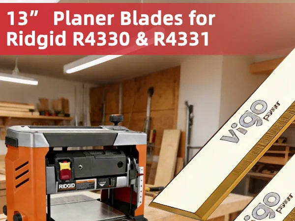 Planer blades for Ridgid R4330 & R4331 with a workshop background｜mobile