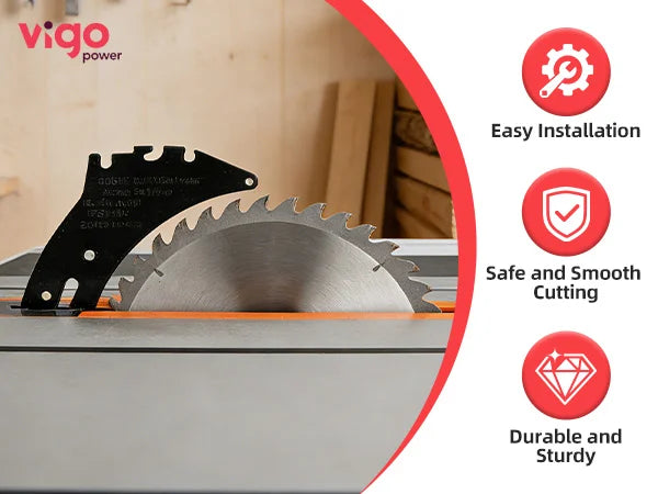 Circular saw with Vigo Power branding and features on a white background｜mobile