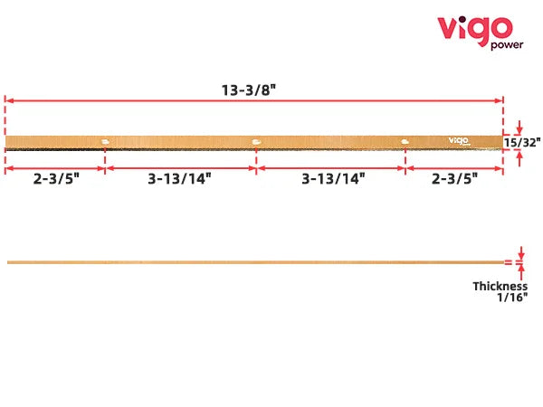 Measurement chart of a wooden rod with dimensions labeled｜mobile