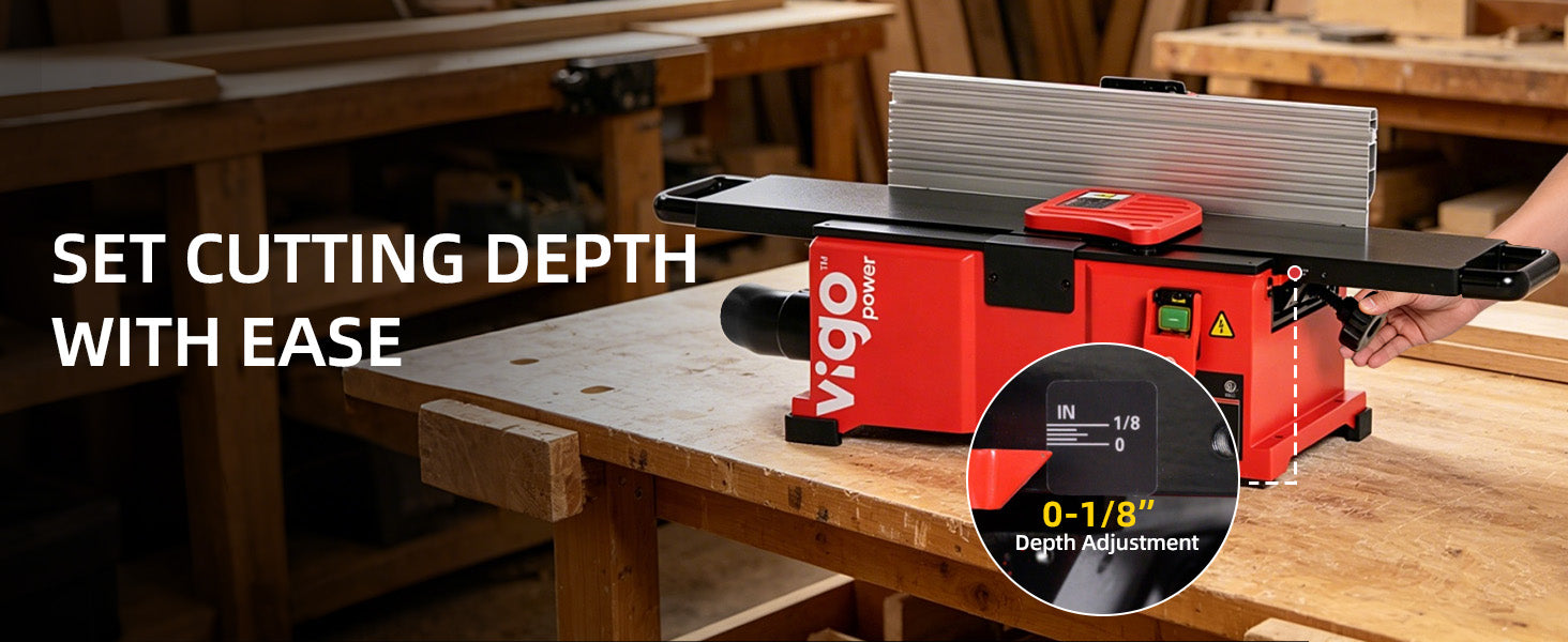 6 Inch Jointer with Spiral Cutterhead