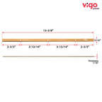 Measurement chart of a Vigo product with dimensions labeled｜card