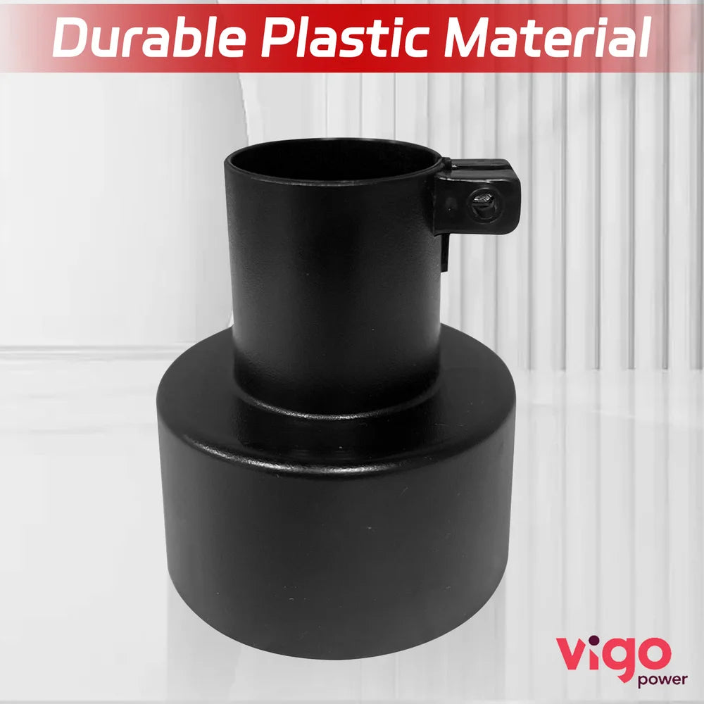 Black plastic component with durable material text and Vigo logo on a white background｜card